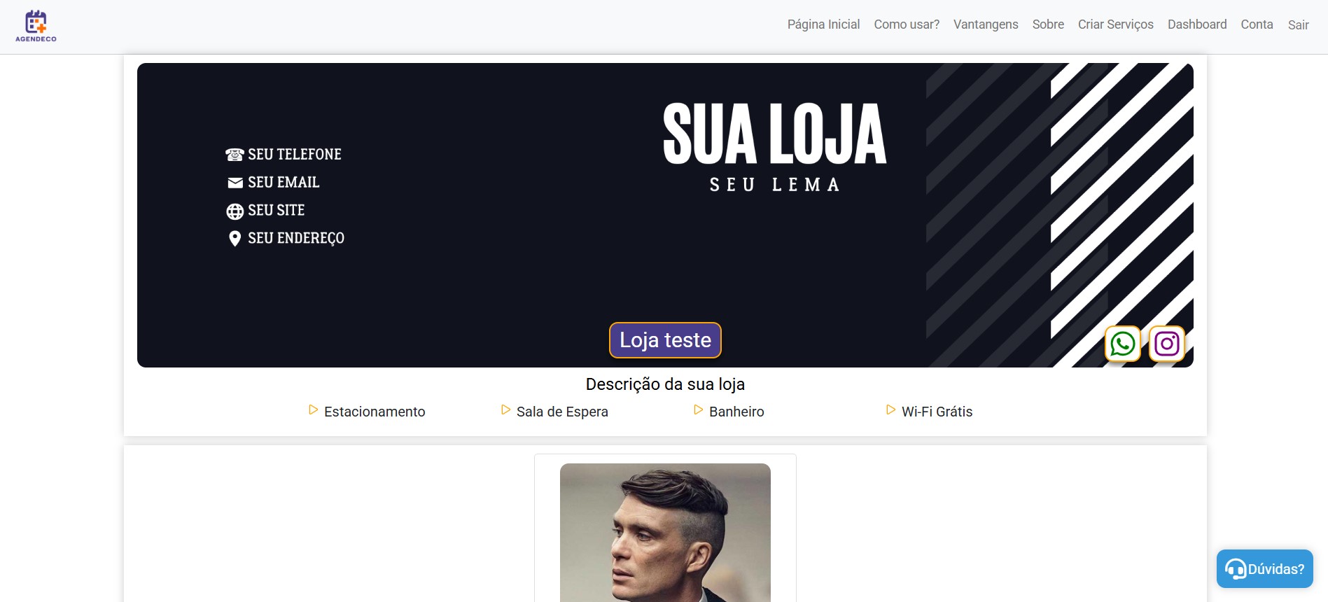 Loja virtual personalizada